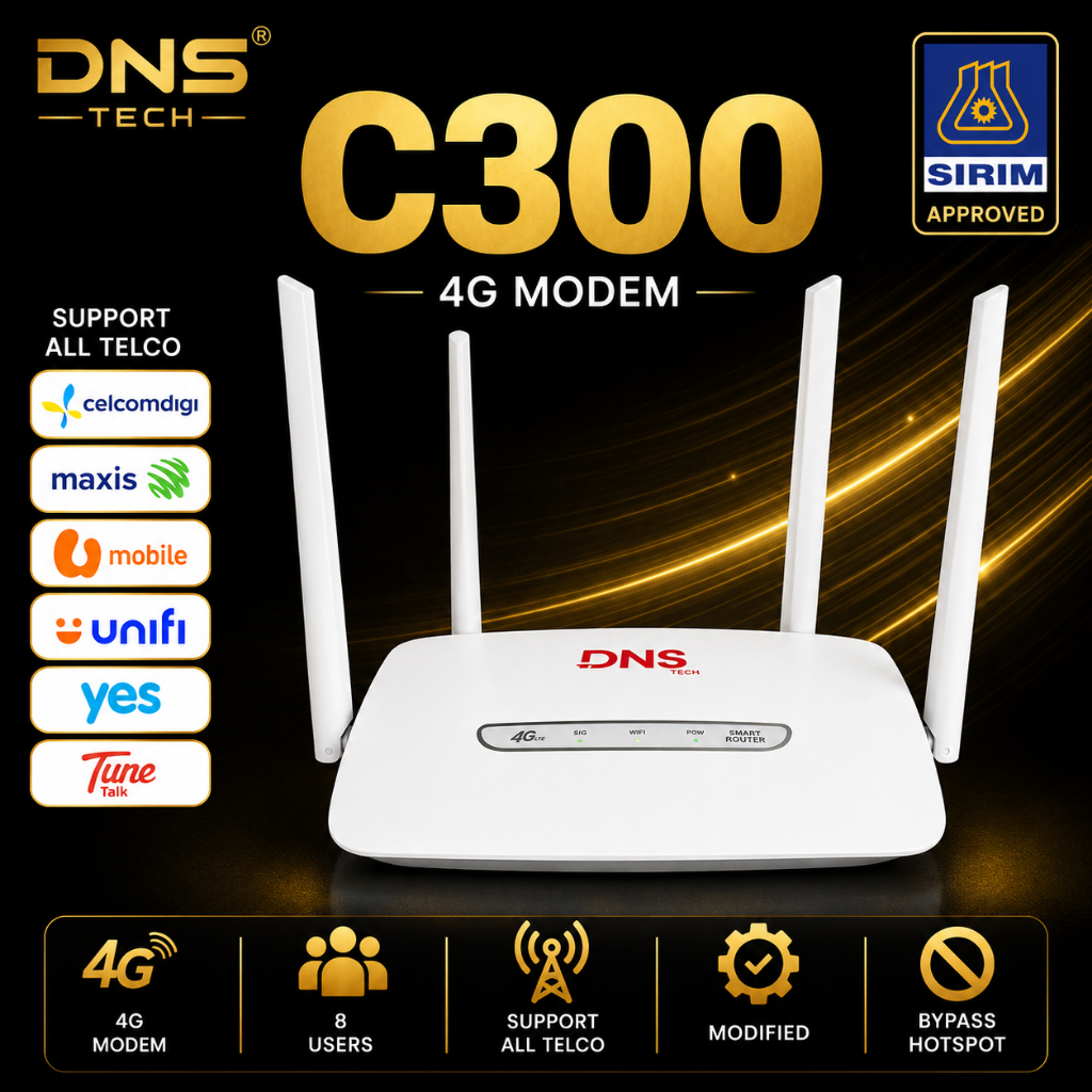 Modem WiFi C300: Pilihan Akses Internet Mudah Alih untuk Pelbagai Telco