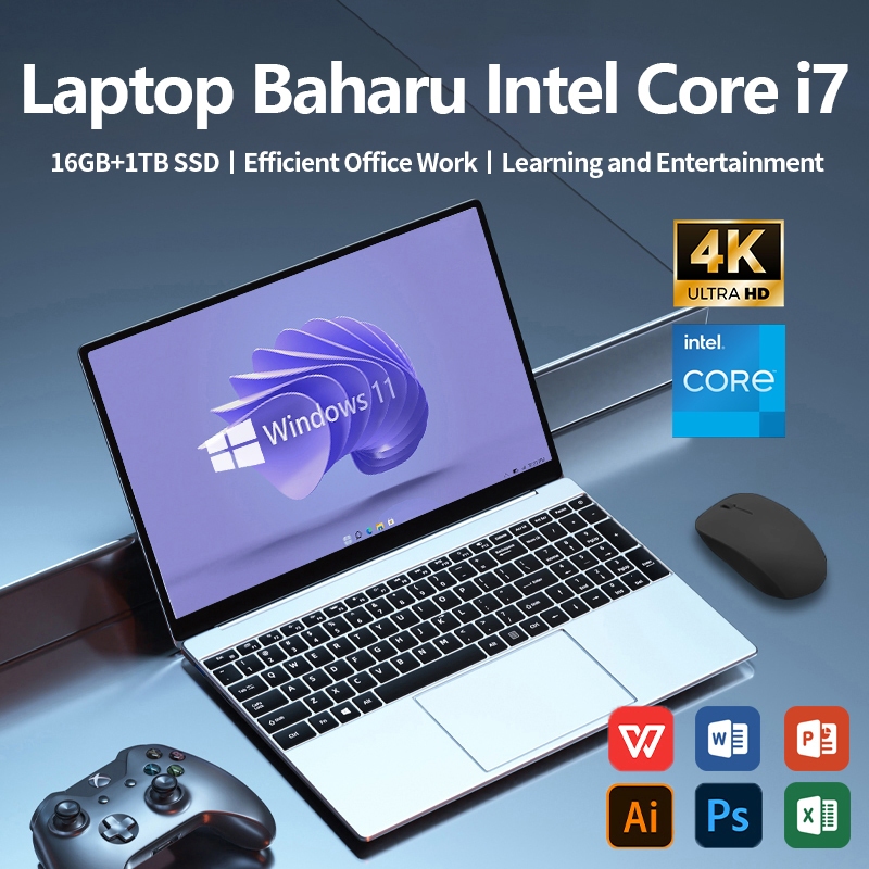 New Intel Core i7 15.6 Inch Laptop 16GB 2TB