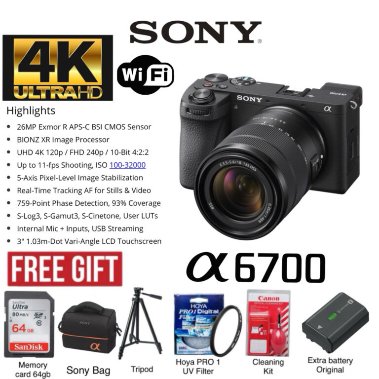 SONY A6700 18-135MM: Kamera Mirrorless Aps-C untuk Kreator Kandungan