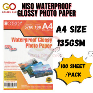 NISO Waterproof A4 Glossy Photo Paper 135Gsm