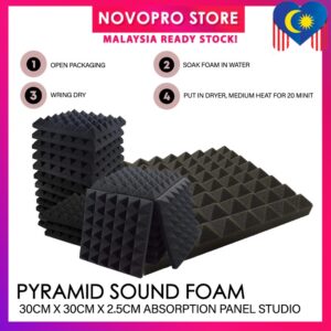 Novopro Pyramid Soundproof Foam: Fungsi, Spesifikasi dan Kegunaan Akustik