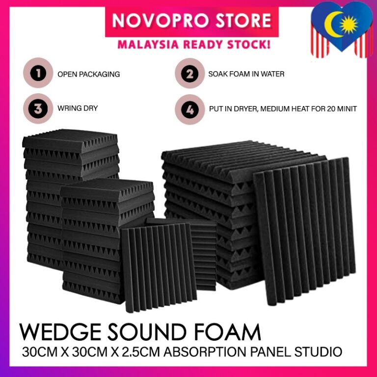 Novopro Wedge Sound Foam 30cm X 30cm X 2.5cm: Fungsi dan Pilihan Panel Akustik