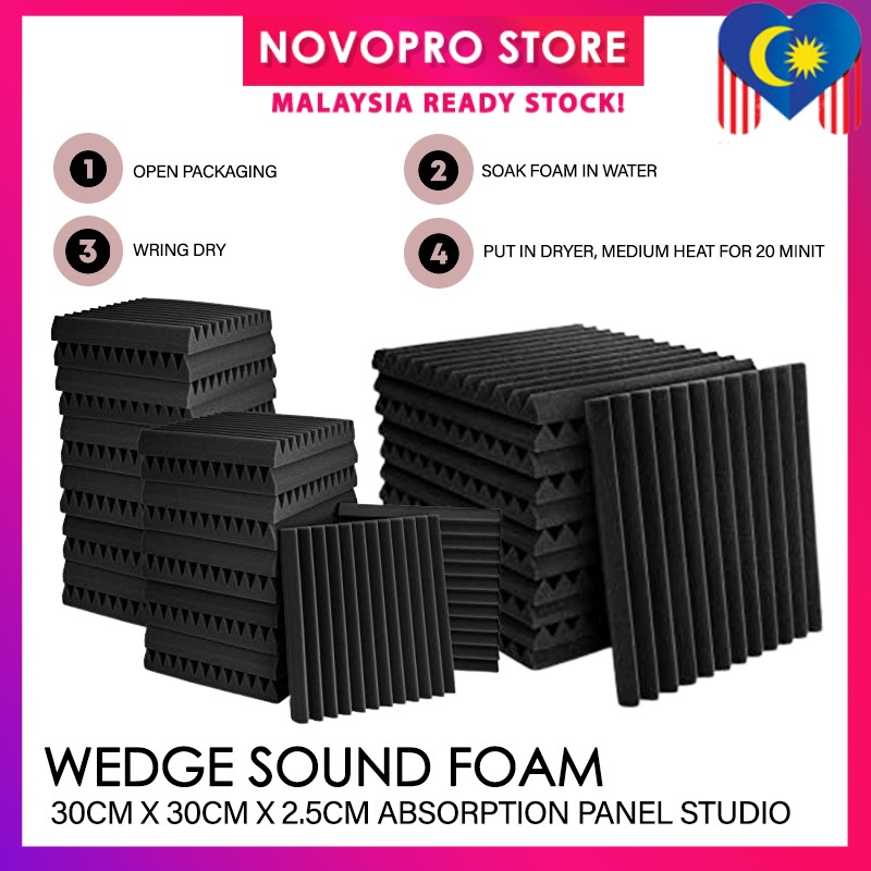 Novopro Wedge Sound Foam 30cm X 30cm X 2.5cm: Fungsi dan Pilihan Panel Akustik