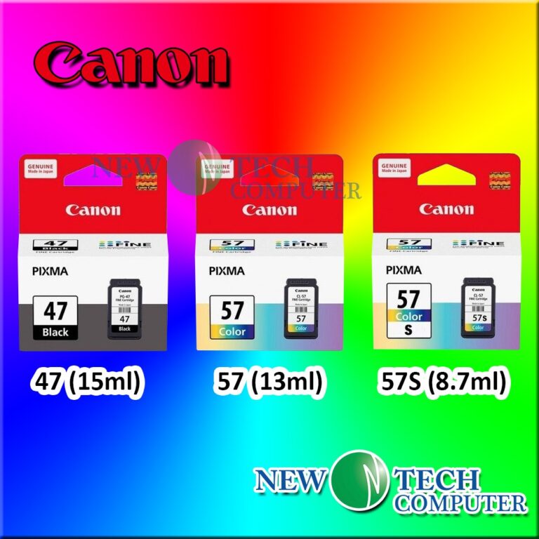 CANON PG47 dan CL57 INK CARTRIDGE: Pilihan Warna serta Hitam untuk Model Pixma