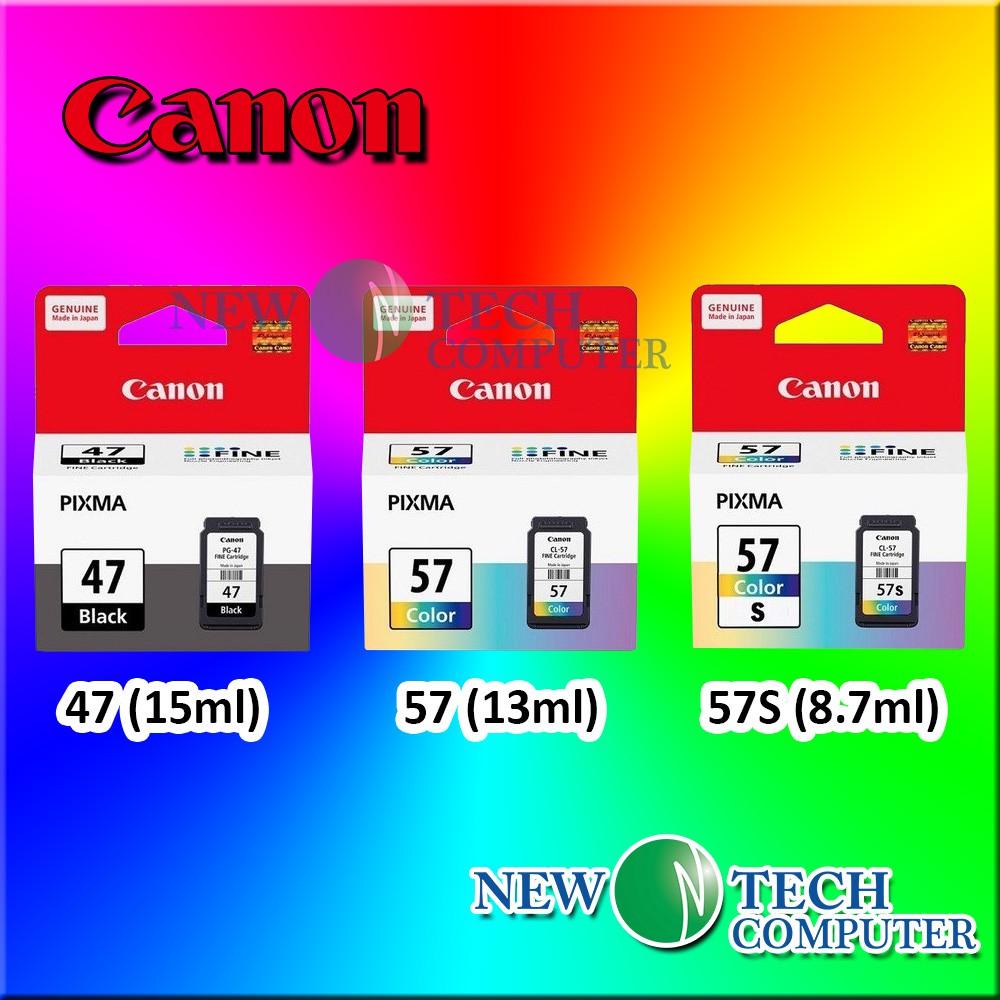 CANON PG47 dan CL57 INK CARTRIDGE: Pilihan Warna serta Hitam untuk Model Pixma