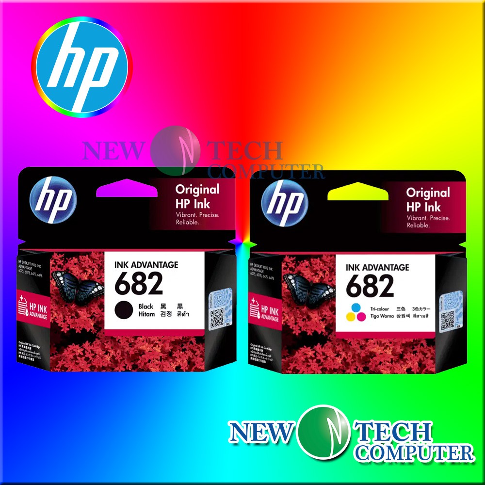 HP 682 Original Ink Advantage Cartridge: Hitam dan Tri-Color