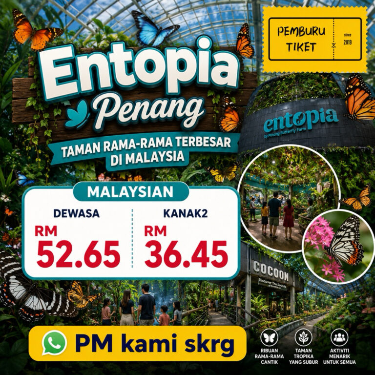 Tiket Masuk Entopia By Penang Butterfly Farm: Apa yang Perlu Anda Tahu sebelum Beli
