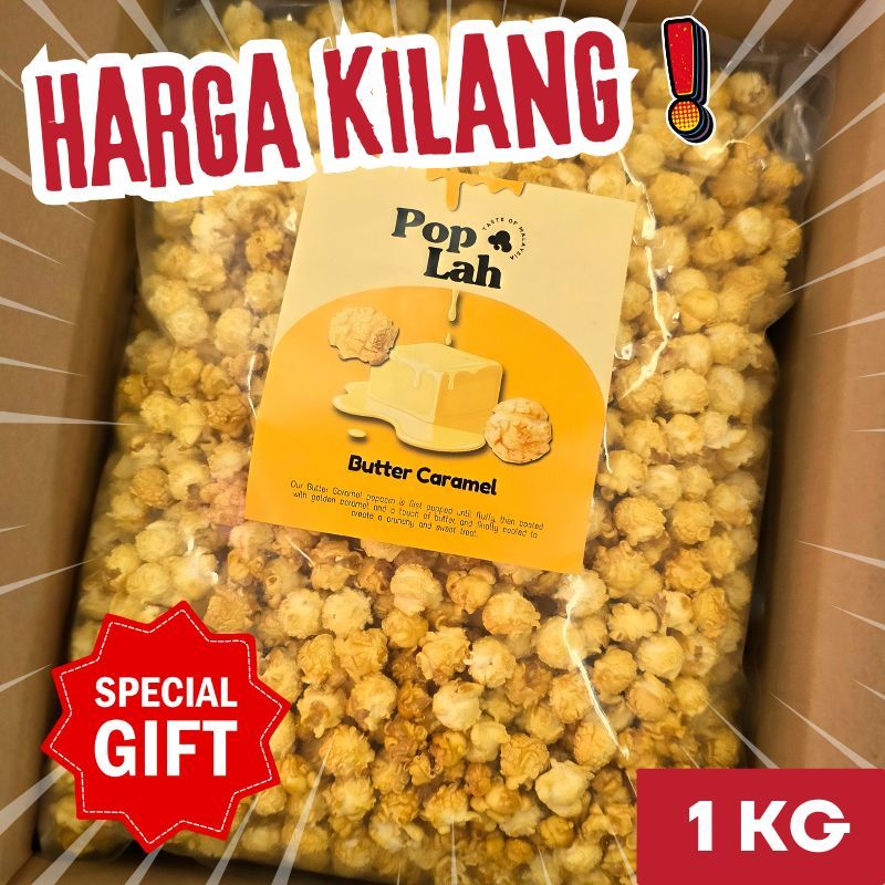 PopLah Mushroom Popcorn Caramel 1kg: Pilihan BORONG untuk Kudapan Manis