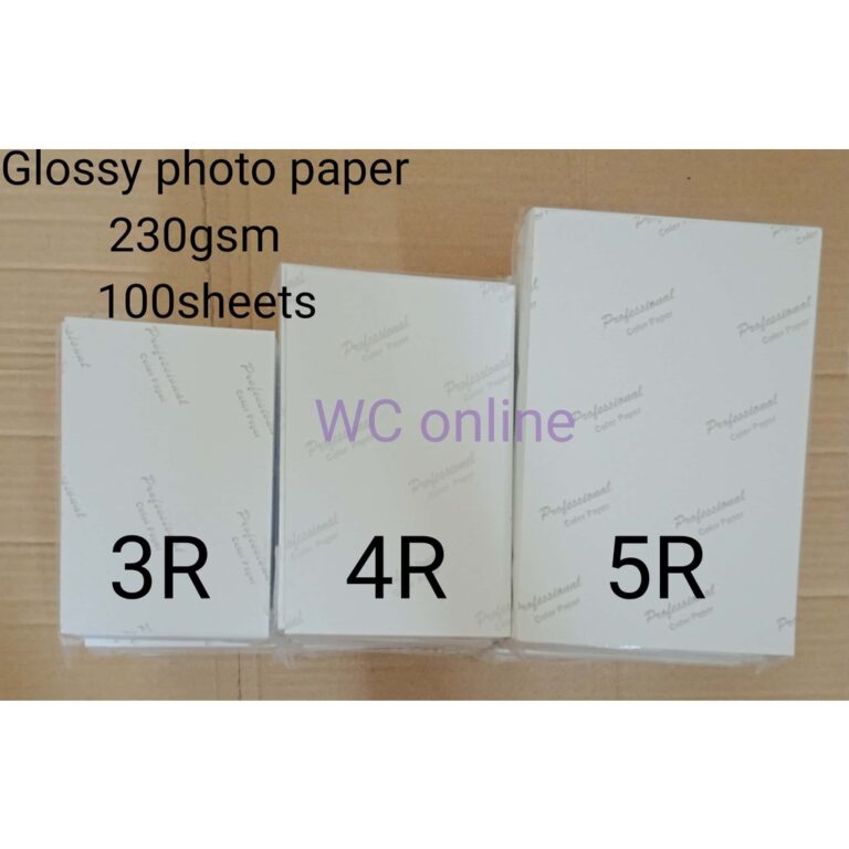 Kertas Foto Glossy Pelbagai Saiz 3R Hingga A3 180-230Gsm