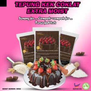 Set LENGKAP TEPUNG KEK COKLAT EXTRA MOIST