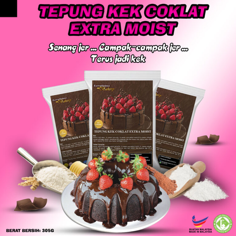 Set LENGKAP TEPUNG KEK COKLAT EXTRA MOIST