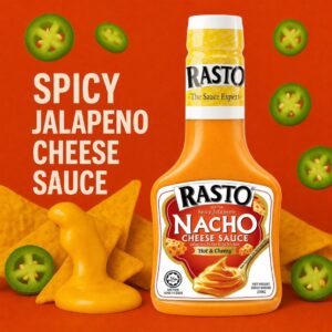 RASTO SPICY JALAPENO CHEESE SAUCE 250GM: Ciri dan Kegunaan