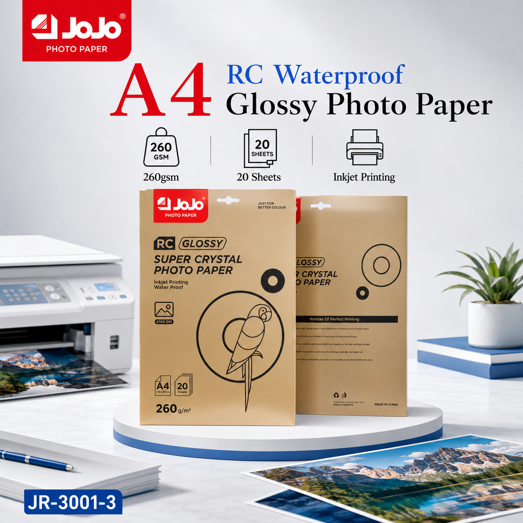 Kertas Foto JOJO A4 260Gsm SUPER CRYSTAL GLOSSY: Ciri dan Pilihan Cetakan
