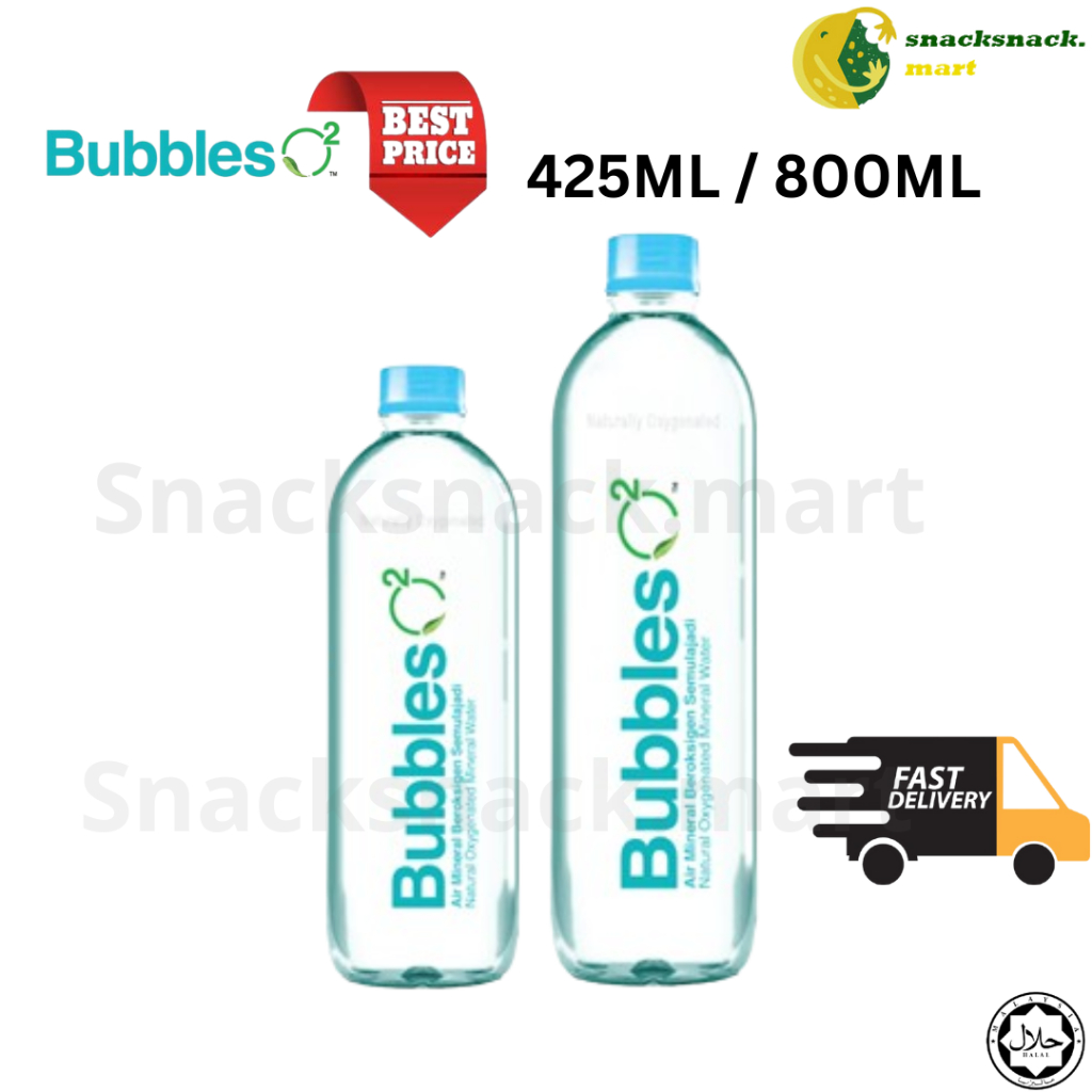 Bubbles O2 Mineral Water: Pilihan Saiz dan Maklumat Penting