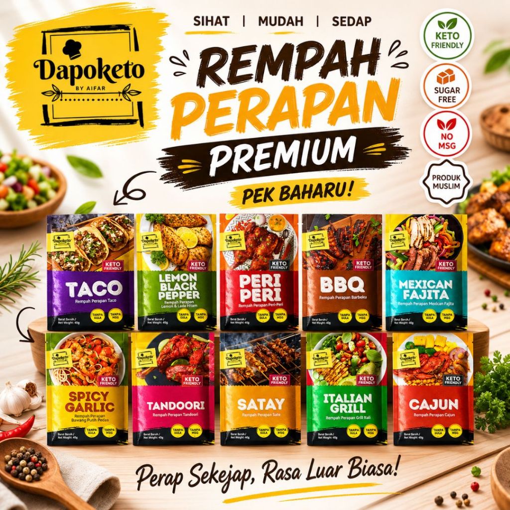 REMPAH PERAPAN DAPOKETO: Ciri, Kegunaan dan Semakan Pilihan PERAPAN Tanpa Gula