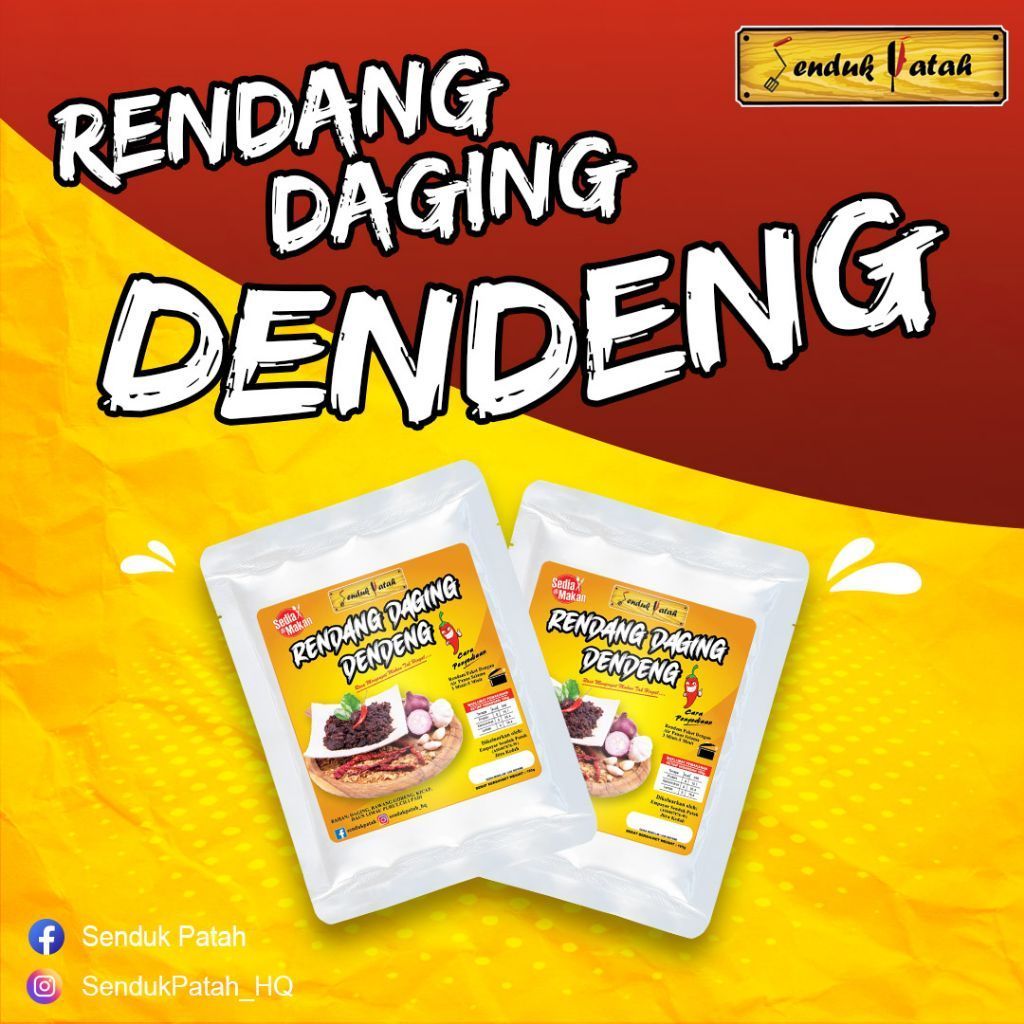 [Senduk Patah] Daging Dendeng, Sambal Hitam dan Sambal Tumis Ready To Eat