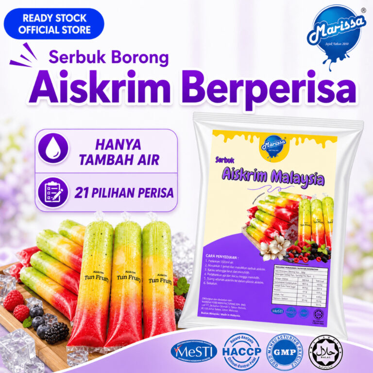 Serbuk AISKRIM Marissa Pilihan Mudah untuk Ais Krim Buatan Sendiri