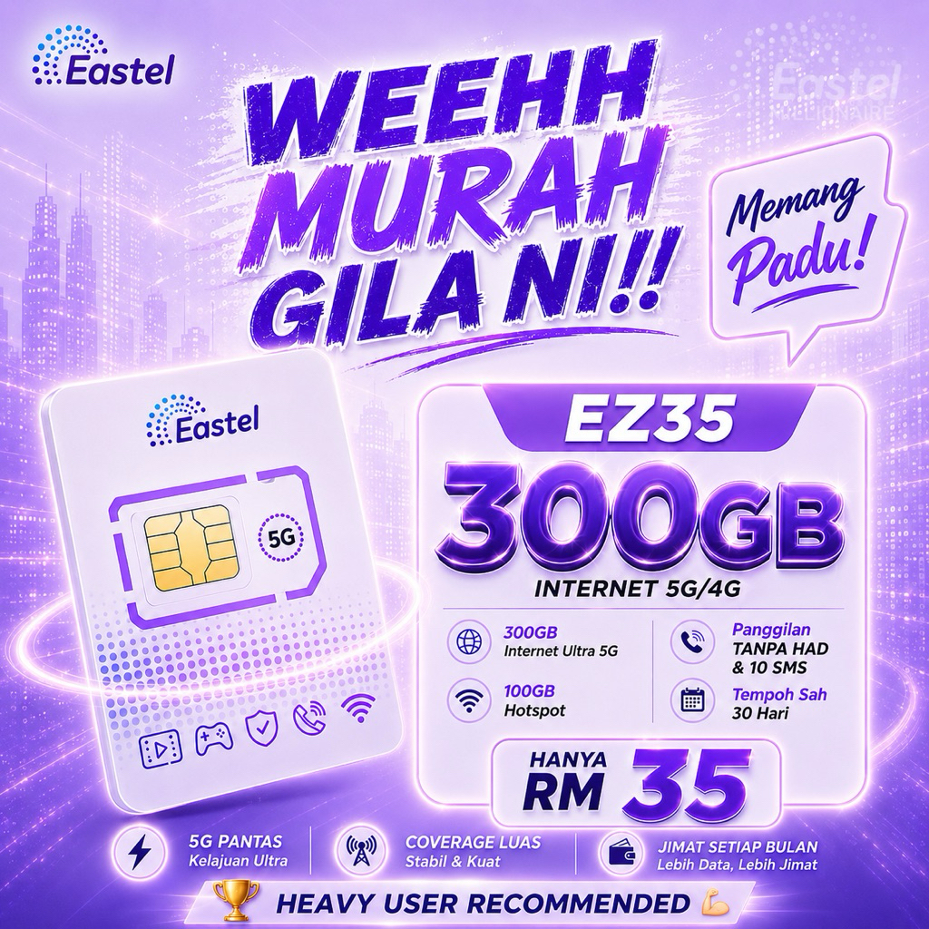 Pilihan Plan Simkad Eastel Ultra 5G