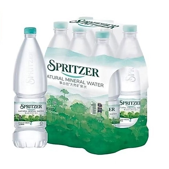 SPRITZER Natural Mineral Water 1 Karton 6 X 1.25 Liter: Pilihan Air Minuman Botol untuk Keperluan Harian