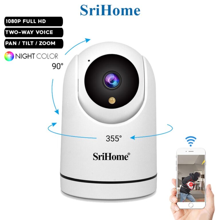 SriHome SH042 1080P WiFi CCTV: Kamera Pengawasan PTZ Rumah