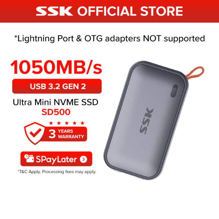 SSD Luar SSK Ultra Portable SD500: Prestasi dan Spesifikasi