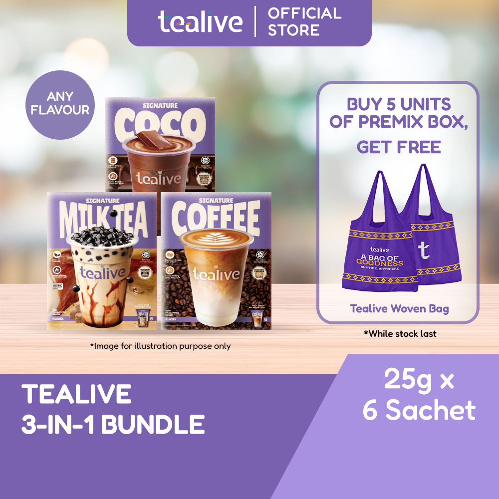 Tealive 3-in-1 Instant Drinks: Pilihan Perisa dalam Satu Pek