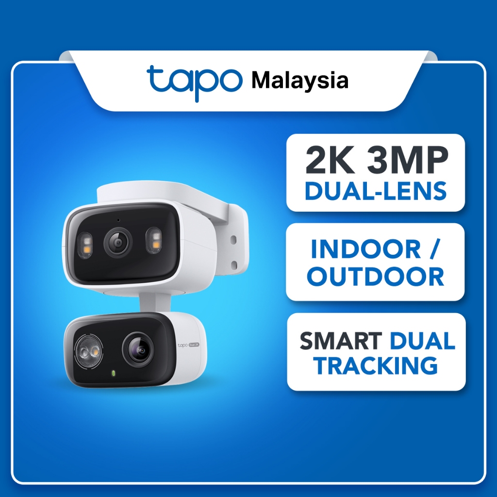 TP-Link Tapo C246D 2K 3Mp: Kamera Keselamatan Dwi-Kanta Luar dan dalam Rumah