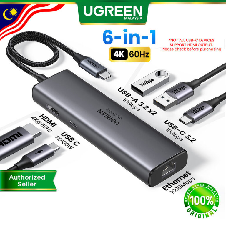 UGREEN 6-In-1 USB-C Hub: Ciri Port, Kesesuaian dan Perkara Perlu Disemak