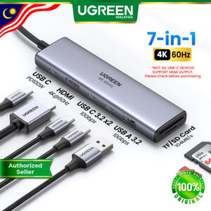 UGREEN 7 In 1 USB-C Hub: Spesifikasi, Sambungan dan Kesesuaian
