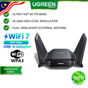 UGREEN BE6500 WiFi 7 USB Adapter: Sokongan Tri-Band dan Windows 11