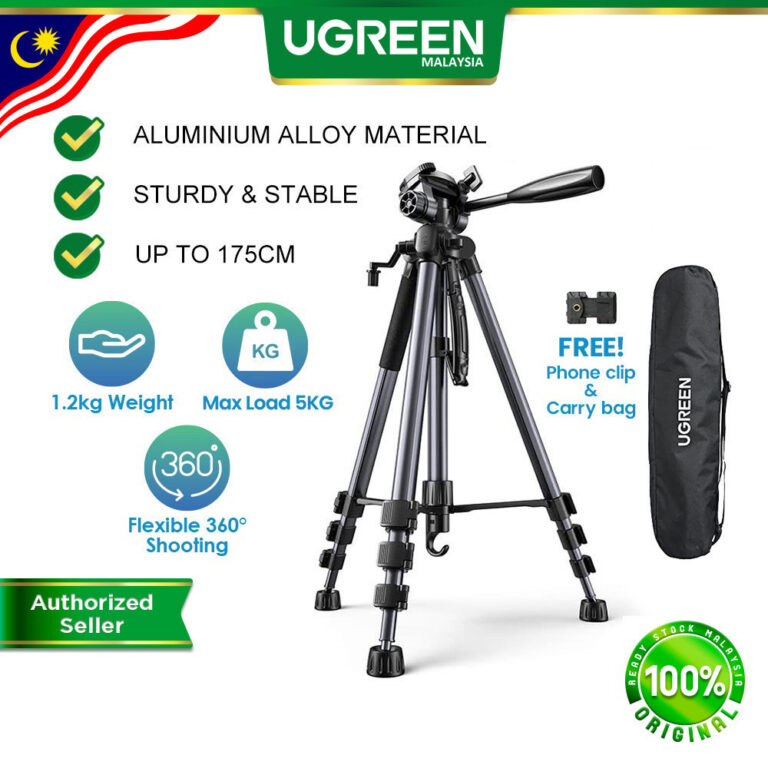 UGREEN Camera Tripod: Kestabilan Aluminium untuk Rakaman Luar dan Telefon