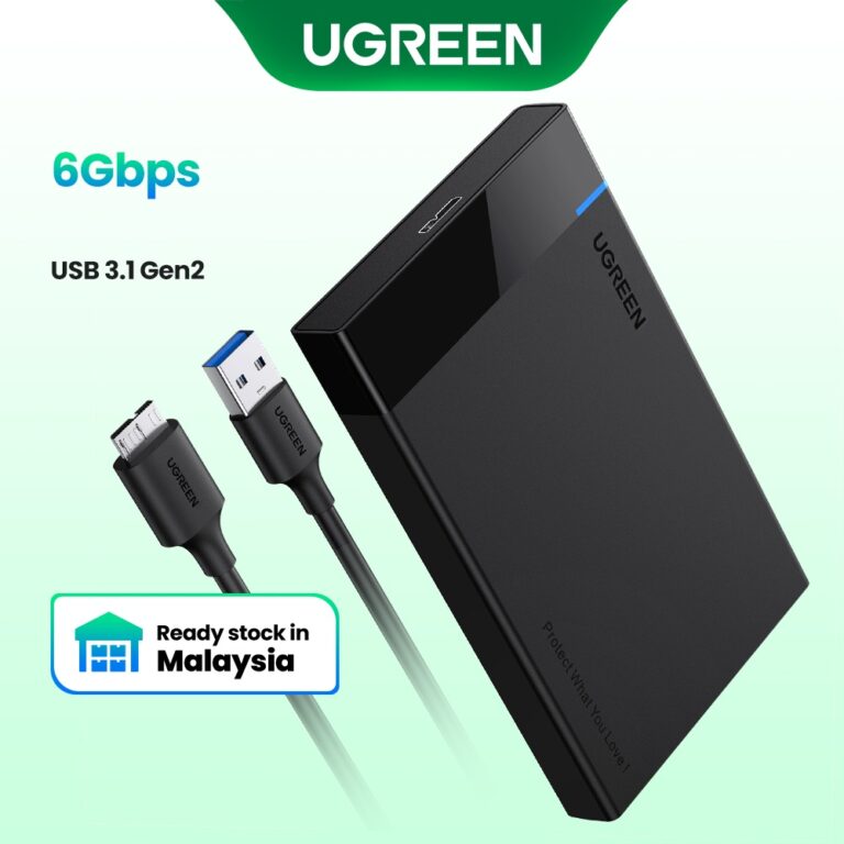 Kotak Enklosur SSD dan HDD UGREEN 2.5 Inci SATA