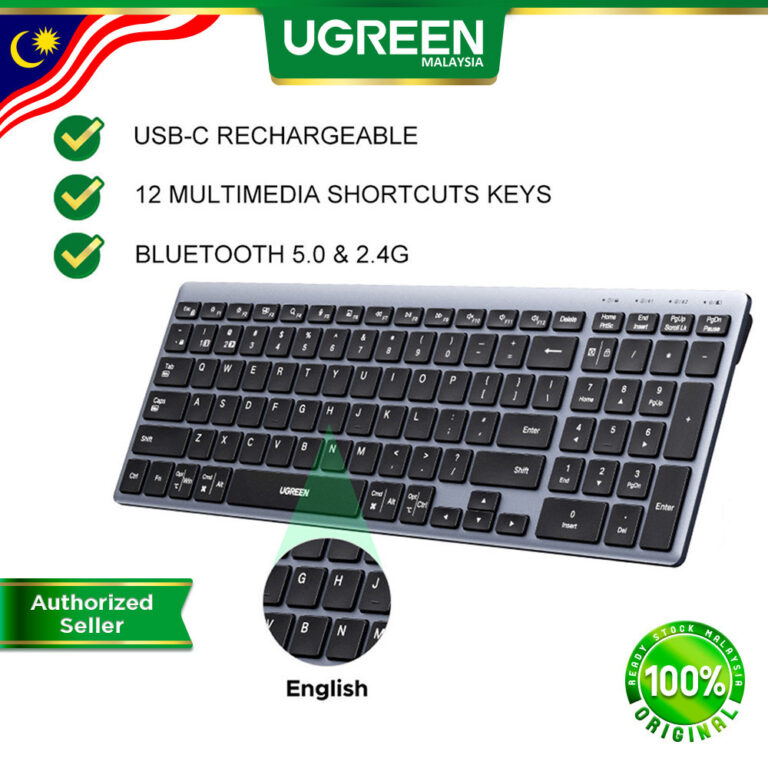 UGREEN Multi-Mode Wireless Keyboard 99 Keys: Reka Bentuk, Ciri Silent Click dan Keserasian Pelbagai Sistem