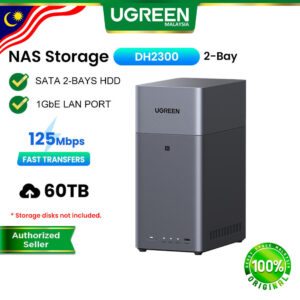 UGREEN Nasync DH2300: Stesen Storan Data 2-Bay untuk Kegunaan Peribadi dan Pejabat Kecil