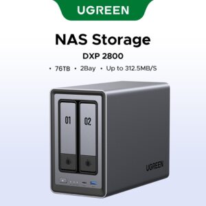 UGREEN Nasync DXP2800 2-Bay Desktop NAS: Spesifikasi Intel N100 dan Kegunaan Storan