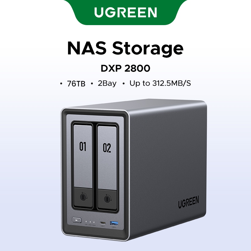 UGREEN Nasync DXP2800 2-Bay Desktop NAS: Spesifikasi Intel N100 dan Kegunaan Storan