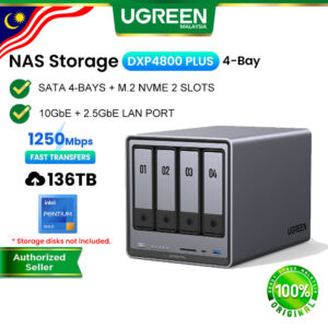 UGREEN Nasync DXP4800 Plus: Storan Awan Peribadi 4-Bay dan Port 10Gbe