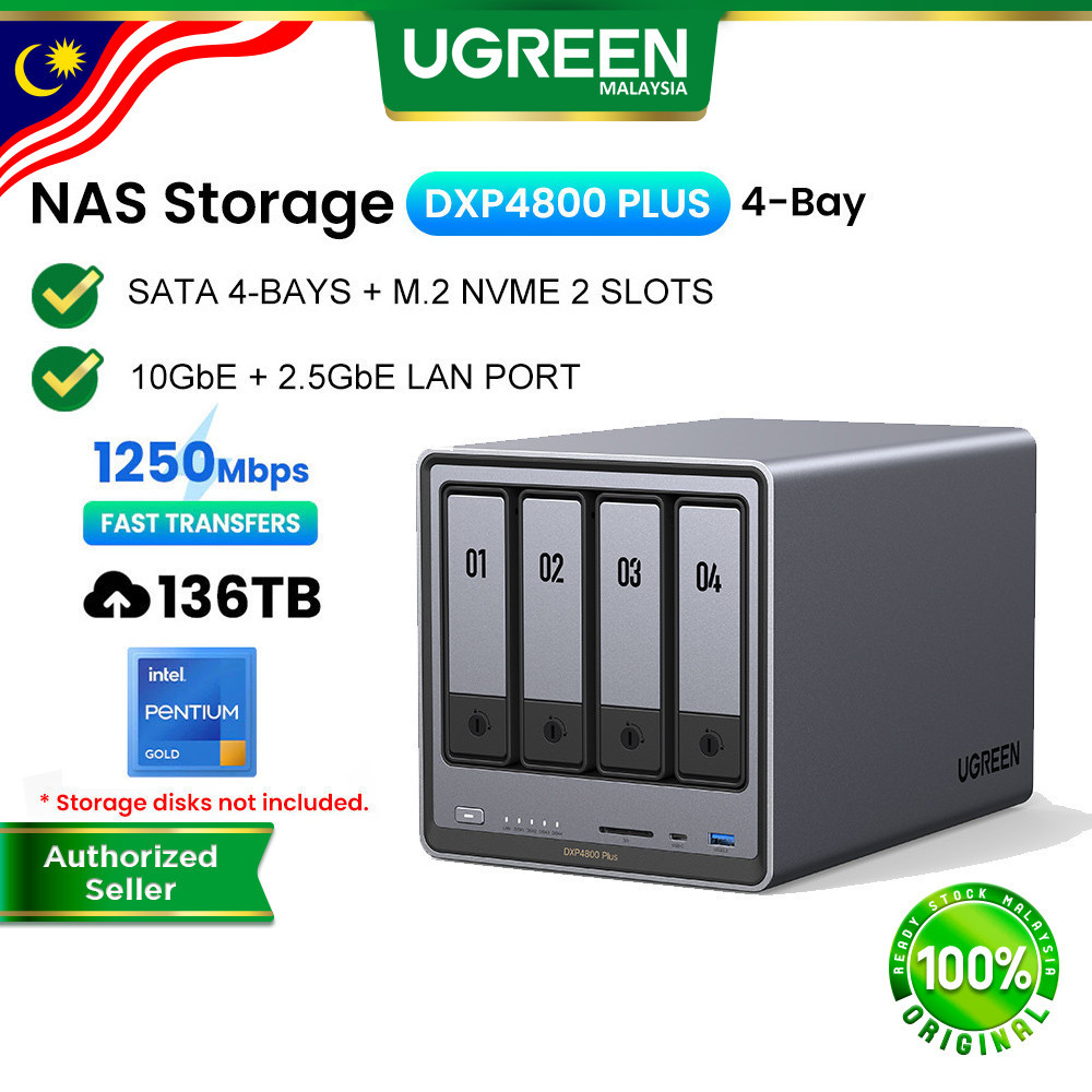 UGREEN Nasync DXP4800 Plus: Storan Awan Peribadi 4-Bay dan Port 10Gbe