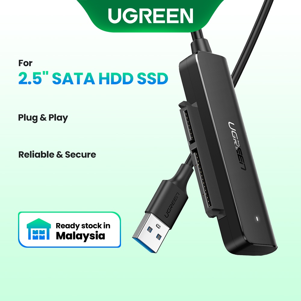 UGREEN SATA Converter USB 3.0 ke SATA: Sambung HDD atau SSD 2.5 Inci dengan Pantas