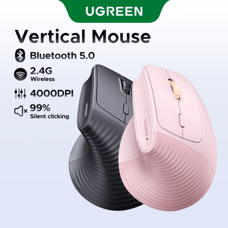 Tetikus Ergonomik Tanpa Wayar UGREEN Vertical 4000DPI