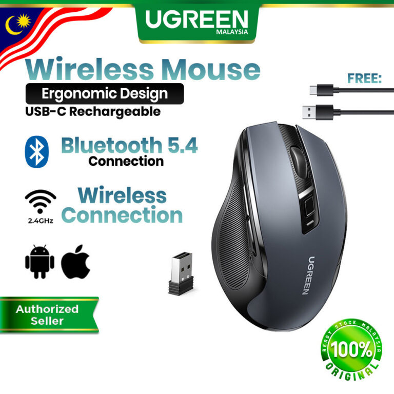 UGREEN Wireless Ergonomic Mouse: Sambungan Dual-Mode dan Pilihan Dpi Fleksibel