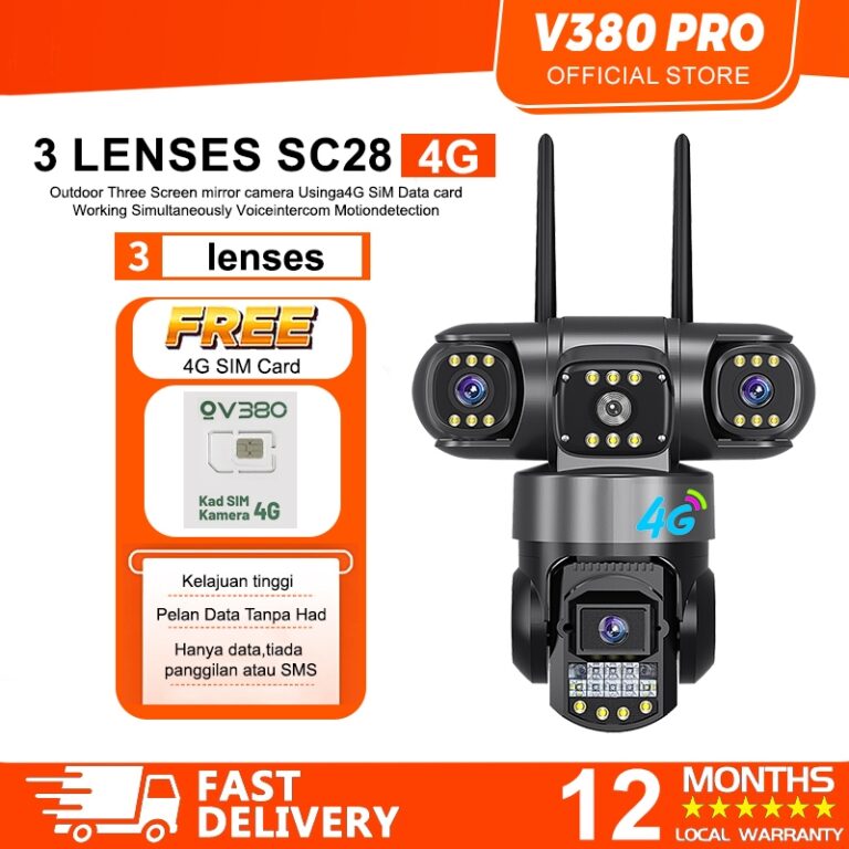 V380 PRO CCTV Outdoor SC28: Pilihan Kamera 4G dan WiFi