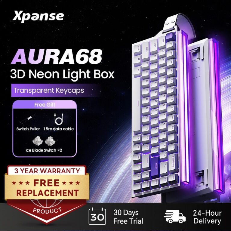 Xpanse AURA68 Mechanical Keyboard: Rekbi Mekanikal 68 Kekunci dengan Lampu 3D