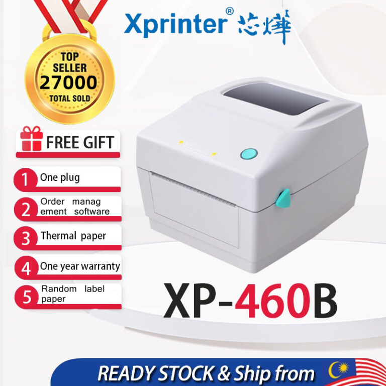 Xprinter 460B: Pencetak Waybill Thermal A6 Bluetooth untuk Peniaga Online