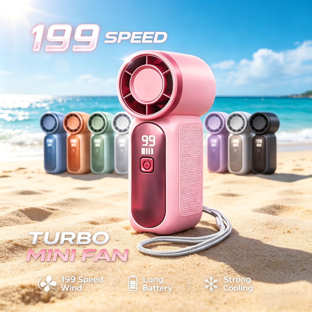 Kipas Mini Mudah Alih Cooling X688 dengan Kawalan Angin 100 Kelajuan