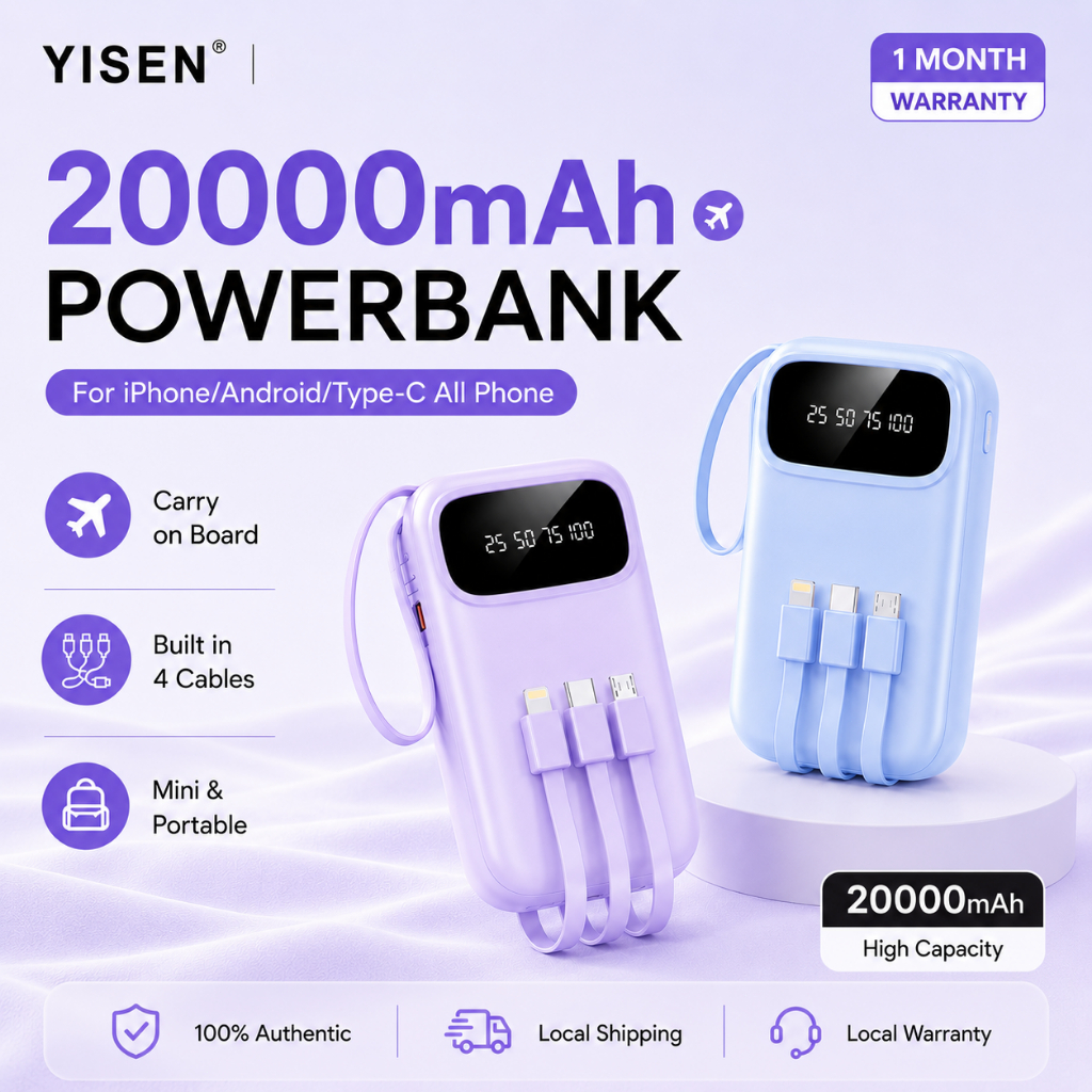 20000mAh Power BanK Fast Charging: Ciri dan Keputusan Pembeli