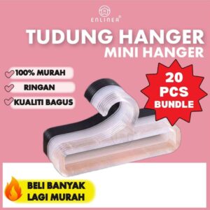 HANGER TUDUNG SHAWL Mini 14 cm dan 17 cm: Pilihan PENYANGKUT PETAK BULAT 20PCS