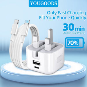 20W USB C Plug Fast Charger Adaptor UK: Spesifikasi dan Kegunaan