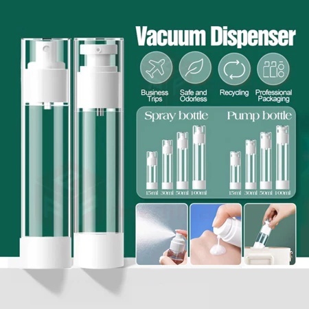 Botol Spray Vakum Travel Dispenser Losyen Kosmetik
