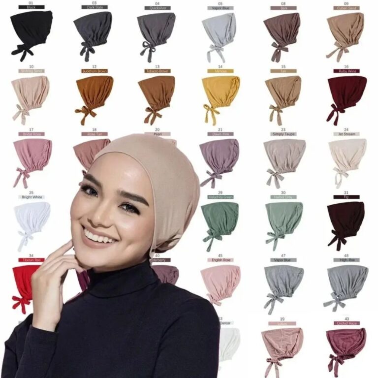 Tudung Inner Snowcap Cotton dan Adjustable Tie Back Modal Elastic Strap